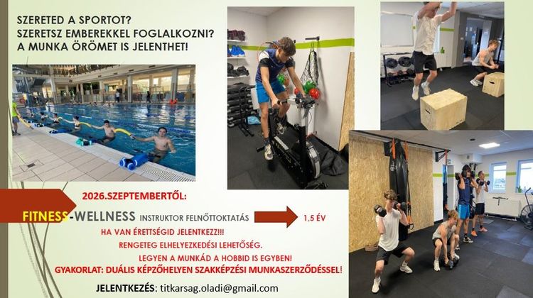 Fitness-wellness instruktor hirdetés